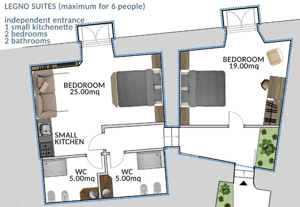 Legnosuites 3 Rooms 3 Bathrooms Group And Family By HouseinНаполи Екстериор снимка